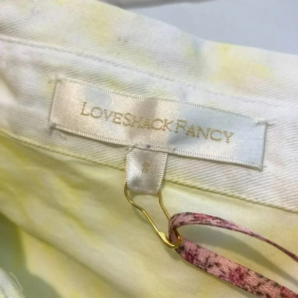 NEW LoveShackFancy Adelade Quilted Denim Colorful Pastel Preppy Jean Jacket S - Picture 9 of 9